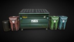 Dumpster dumpster, dustbin, waste, recyclebin