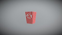 Popcorn Bucket cinema, bucket, film, theater, stripes, machine, movie, popcorn, corn, disneyland, themepark, movieprop, cornflower, popcornbucket, 3dsmax, substance-painter, trill-rush, popcornbucketcraft, saltypopcorn, sweetpopcorn