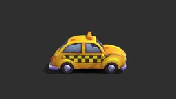 Taxi Car taxi, casual, taxicab, vehicles-cars, handpainted, vehicle, lowpoly, stylized, handpainted-lowpoly, casualgame