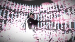 "Byakuya Kuchiki" ACTION FIGURE / GAME fan art figure, bleach, mang, animation, byakuya