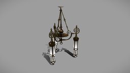 Victorian living room chandelier victorian, bronze, decorative, chandelier, gothic, 19th-century, gameprops, glass, pbr, design, interior, livingroom, light, gameready