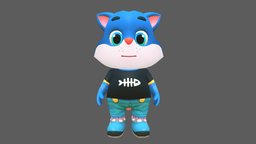 Cat Kitten Animated Rigged cat, cute, chibi, baby, games, tiger, toy, biped, kitty, pet, animals, painted, unreal, mammal, feline, baked, tomcat, run, kitten, oggy, puss, tabby, maya, character, unity, cartoon, 3d, lowpoly, model, animation, animated, rigged