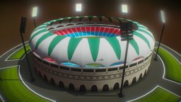 Ekana Stadium Low Poly Lucknow City game asset baseball, stadium, uv, small, cricket, bat, unreal, ground, webgl, sports, baked, india, vr, hall, fbx, large, pitch, match, unwrapped, skylines, crowd, metaverse, feild, watching, peoples, gltf, overlapping, lucknow, glb, unity, architecture, low-poly, asset, game, 3d, blender, texture, pbr, lowpoly, "city", "rendering", "ekana"