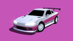 STYLIZED: Nissan Silvia S15 Drift Car nissan, toon, cars, japan, drift, manga, drifting, cartoon, racing, stylized