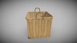 Straw Basket For Picknick food, wooden, basket, classic, travel, pick, straw, picknick, wood, decoration