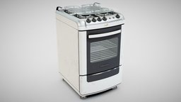 Gas Stove food, baking, gas, b3d, restaurant, prop, cuisine, reality, toaster, cook, bake, used, dirt, furniture, oven, clean, vr, ar, dirty, stove, appliance, grilling, grill, metal, realistic, old, kitchen, cooking, appliances, baker, culinary, rotisserie, glass, blender, pbr, plastic, interior, electric