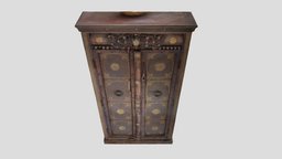 100 years old cabinet. photo, mesh, photogrammetry, zbrush, 3dmodel