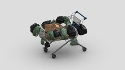 Homeless Shopping cart abandoned, cart, shopping, trash, bag, junk, pile, garbage, grill, grid, mew, less, alone, moving, shelter, homeless, piles, shoppingcart, shoppingcarriage, home, car, shelterless