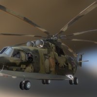 Mi-26 Low Poly 3D Model 