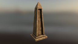 Stone obelisk obelisk, substancepainter, blender