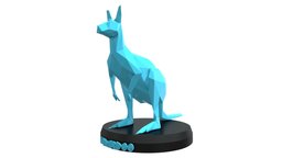 Poly Kangaroo cute, toy, geometry, polygonal, geometric, print, statue, printable, contemporary, kangaroo, 3dprint, lowpoly, low, poly, animal, polygon