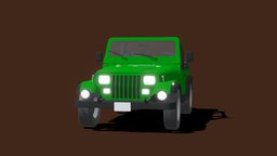 TOON Off Road : Jeep Wrangler vehicles, toon, cars, jeep, wrangler, asset, game, lowpoly, stylized