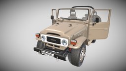 Toyota Land Cruiser FJ 40 Top Down with Interior land, cruiser, off, road, bf, toyota
