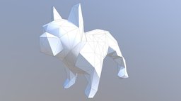 Low Poly Dog dog, papercraft, print, low, poly