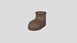 Prop244 Cartoon Boot toon, leather, toy, prop, fashion, leg, foot, boot, brown, shoes, combat, print, footwear, wear, character, cartoon, 3d, clothing, simple, noai