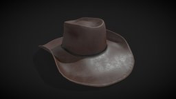 Cowboy Hat hat, fedora, clothes, cowboy, wildwest, asset, pbr, gameasset, free, clothing