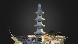 Pagoda Lantern lantern, pagoda, virginia, 3dscan, trnioplus, maymont, japanese-gardens