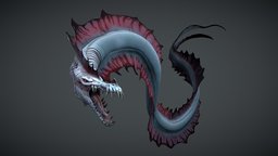 Rast, the Leviathan blender, lowpoly, creature, zbrush, fantasy