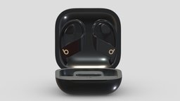 PowerBeats Pro music, room, headset, pro, style, wireless, studio, sound, musical, luxury, fashion, portable, stereo, electronics, equipment, headphones, audio, vr, ar, record, dj, realistic, professional, hi-fi, bluetooth, devices, beats, earphone, metaverse, character, asset, game, 3d, pbr, low, poly, technology, gear, on-ear, "powerbeats"