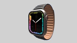 Apple Watch Series 7, 45 mm (Starlight Aluminum) iphone, leather, apple, 7, clock, case, fitness, aluminum, series, display, retina, smartwatch, watch, gold, steel, applewatch, watchos