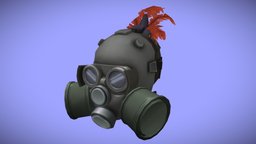 GasMask Hand Painted Free Download gas, lost, gasmask, post-apocalyptic, mask, filter, stalker, radioactive, postapocalypse, handpainted, lowpoly, fallout, handpainted-lowpoly