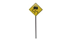 Road Sign (Slippery Road) sign, streetsign, roadsign, road-sign, street-sign, slippery-road, slippery-road-sign