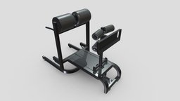 Technogym GHD Bench Pure Line bike, room, set, pack, fitness, gym, equipment, cycling, collection, vr, ar, exercise, treadmill, professional, machine, premium, rower, weight, workout, 3d, home, sport, dumbells