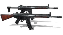 HK33 33, heckler, koch, hk, g3, combat, machine, assaultrifle, 53, weapon, wood, gun, war, cetme