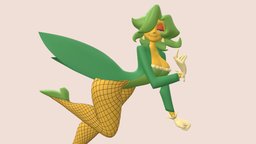 Corn Lady woman, girl, stylized