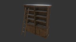 Cosy Pine Bookcase victorian, assets, shelf, dresser, pine, housing, country, antique, rustic, furniture, cost, damaged, bookcase, old, english, game-ready, game-asset, game-model, pbrtextures, pbrtexture, pbr-texturing, book, asset, game, pbr, house, wood, horror, recalimed