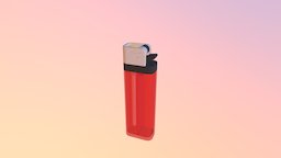 lighter low polly simple cartoon animated flame lowpolly, fire, lighter, maya, free, animated, light