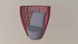 Faye Bay Beach Chair Cranberry & Gray lounge, furniture, outdoor, zuo, zuomod, chair