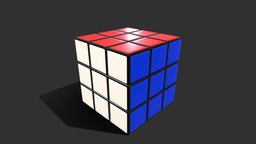 Rubiks Cube Low Poly PBR cube, brain, rubiks, kid, toy, puzzle, play, box, mind, solve, game, pbr, lowpoly, plasitc