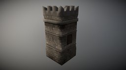 Medieval Tower tower, square, substance, blender, modular