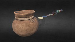 Treasures pack assets, coin, crystal, props, downloadable, readyforgame, substancepainter, substance, game, download, gold