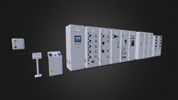 Control Panels Set assets, set, panel, props, game-ready, gamedevelopment, assetpack, conrol, low-poly, gamemodel