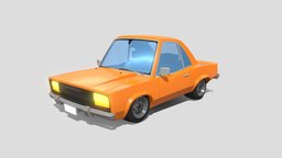 Low-poly cartoon style car 02 toon, parts, disassembled, disassembly, low-poly, cartoon, game, vehicle, lowpoly, blender3d, gameasset, car, animation