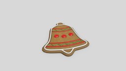 Gingerbread Bell cookie, bell, christmas, gingerbread, ginger