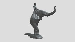 Elephant Torso elephant, animals, miniature, african, decor, statue, woman
