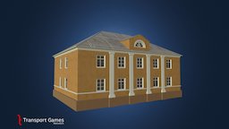 House 1-203-122 1950-s low version soviet, ussr, typical, ukraine, citiesskylines, stalin, soviet-architecture, architecture, low-poly, game, lowpoly, gameasset