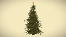 Christmas Tree tree, plant, winter, gaming, santa, accessories, christmas, ready, best, candy, holiday, star, holidays, use, cartoon, game, lowpoly, ball