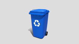 Trash can v14 dae, landscape, dumpster, trash, can, eco, noai