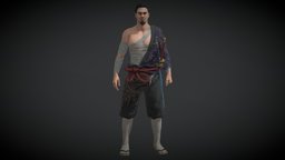 Samurai Character PBR Game Ready armor, japan, warrior, samurai, asian, ronin, japonese, character