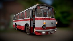 Laz 695 retro, bus, old, substancepainter, 3dsmax, vehicle, laz695