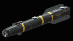AGM-114R Hellfire II (Blender) missile, bomb, ii, hellfire, weapon, military, agm-114r