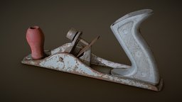 Old Hand Plane prop, photoscan, pbr, gameready