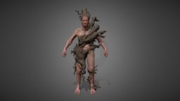Old Dryad woman, oldwoman, nymph, charecter, conceptart, creature, wood, fantasy, drayde