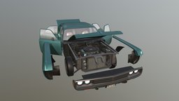 Real Car 12 Separated Parts unity, unity3d