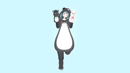 Yuna Kuma Kuma Kuma Bear (fanart) animegirl, anime3d, fanart3d, anime-character, fanartwork, anime