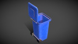 Trash Can prop, augmentedreality, vr, ar, trashcan, virtualreality, trash-can, asset, game, industrial